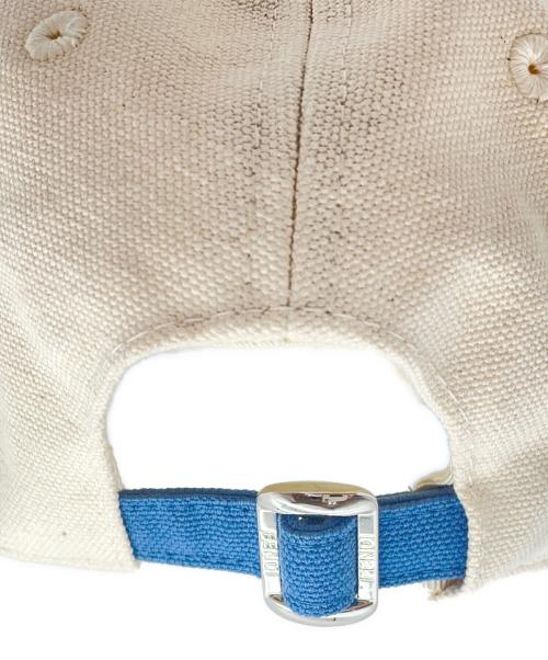 FENDI（フェンディ）FENDI (フェンディ) White Cotton Baseball Cap ホワイト×ブルーの古着・服飾アイテム