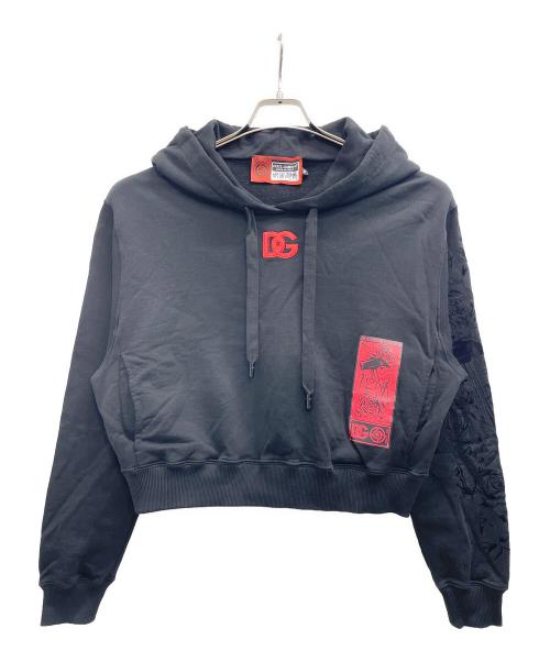 DOLCE & GABBANA（ドルチェ＆ガッバーナ）DOLCE & GABBANA (ドルチェ＆ガッバーナ) 呪術廻戦 (ジュジュツカイセン) クロップド・フーディ”釘崎野薔薇” ブラック サイズ:36の古着・服飾アイテム