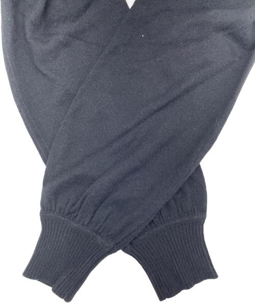 BLUE LABEL CRESTBRIDGE（ブルーレーベルクレストブリッジ）BLUE LABEL CRESTBRIDGE (ブルーレーベルクレストブリッジ) クレストブリッジチェック エアリーツイル ニットコンビ マキシワンピース ブラック×レッド サイズ:38の古着・服飾アイテム