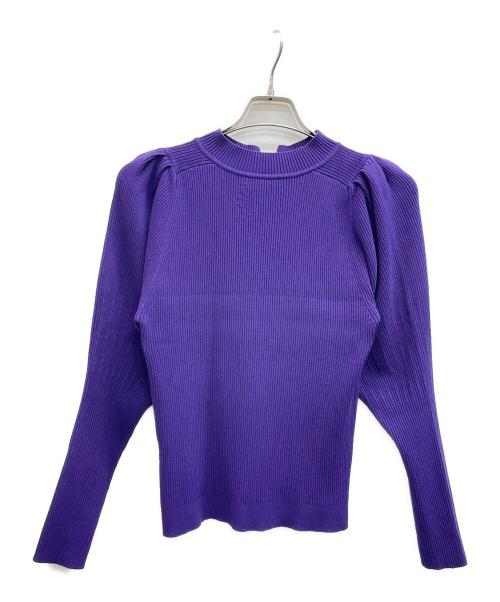 EPOCA（エポカ）EPOCA (エポカ) レーヨン ストレッチ リブニット プルオーバー パープル サイズ:40の古着・服飾アイテム