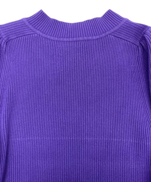 EPOCA（エポカ）EPOCA (エポカ) レーヨン ストレッチ リブニット プルオーバー パープル サイズ:40の古着・服飾アイテム