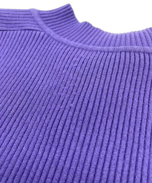 EPOCA（エポカ）EPOCA (エポカ) レーヨン ストレッチ リブニット プルオーバー パープル サイズ:40の古着・服飾アイテム
