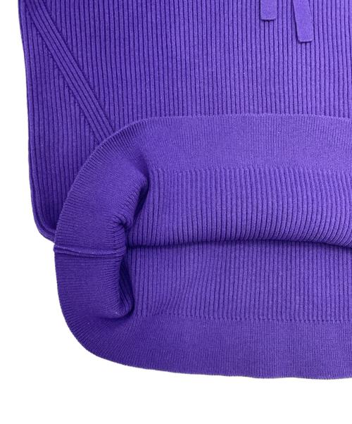 EPOCA（エポカ）EPOCA (エポカ) レーヨン ストレッチ リブニット プルオーバー パープル サイズ:40の古着・服飾アイテム
