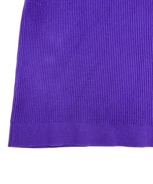 EPOCA（エポカ）EPOCA (エポカ) レーヨン ストレッチ リブニット プルオーバー パープル サイズ:40の古着・服飾アイテム