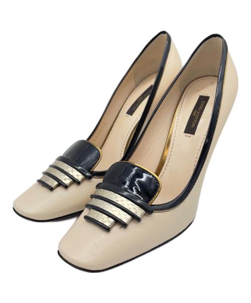 LOUIS VUITTON（ルイ ヴィトン）LOUIS VUITTON (ルイ ヴィトン) ハイヒールパンプス ベージュ サイズ:23cmの古着・服飾アイテム