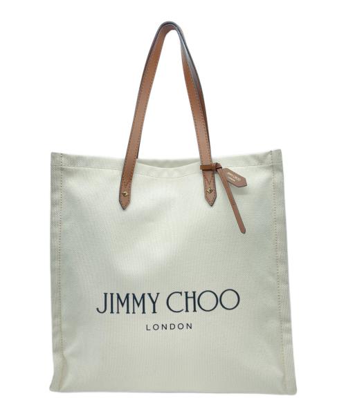 JIMMY CHOO（ジミーチュウ）JIMMY CHOO (ジミーチュウ) トートバッグ ベージュの古着・服飾アイテム