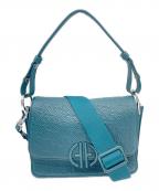 COLE HAANコールハーン）の古着「キルテッド ロゴ ショルダー バッグ」｜グリーン