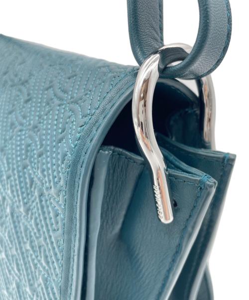 COLE HAAN（コールハーン）COLE HAAN (コールハーン) キルテッド ロゴ ショルダー バッグ グリーンの古着・服飾アイテム