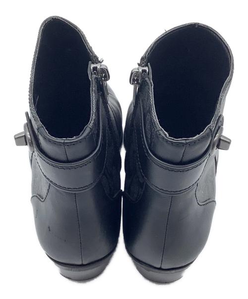 COACH（コーチ）COACH (コーチ) シグネチャー ショートブーツ グレー×ブラック サイズ:EUR 38.5の古着・服飾アイテム