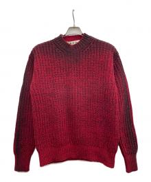 MARNI（マルニ）の古着「厚手ニット」｜ブラック×レッド