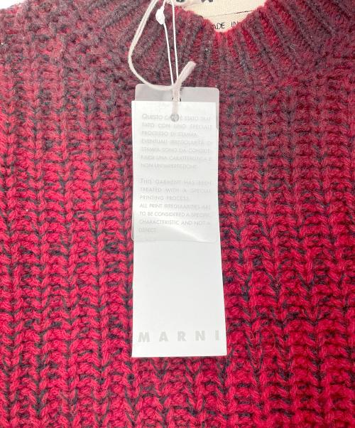 MARNI（マルニ）MARNI (マルニ) 厚手ニット ブラック×レッド サイズ:48の古着・服飾アイテム