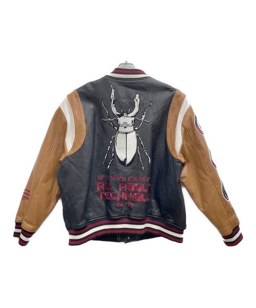 ZARA（ザラ）ZARA (ザラ) スタジャン ブラック×ブラウン サイズ:XLの古着・服飾アイテム