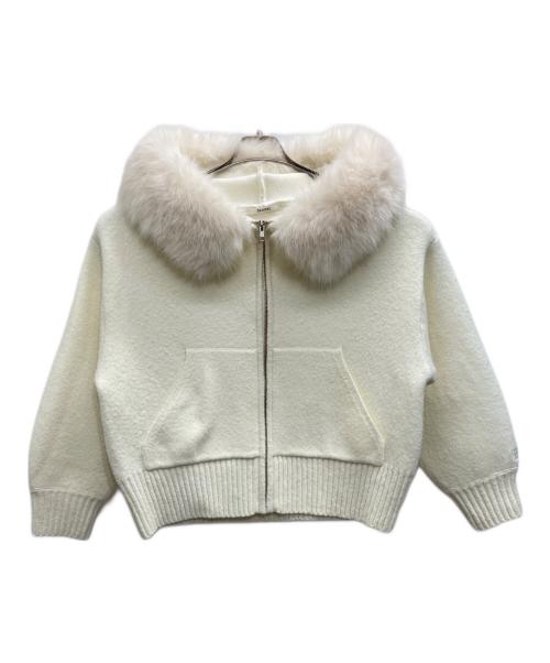 Snidel（スナイデル）Snidel (スナイデル) ファーフードパーカー ホワイト サイズ:1の古着・服飾アイテム