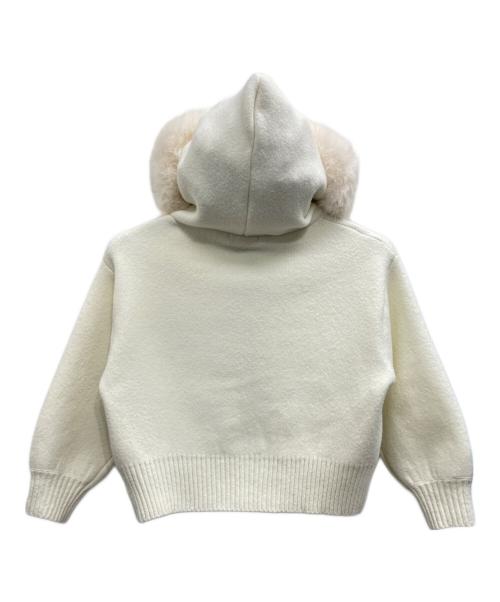 Snidel（スナイデル）Snidel (スナイデル) ファーフードパーカー ホワイト サイズ:1の古着・服飾アイテム