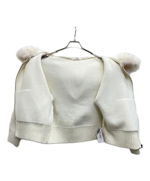 Snidel（スナイデル）Snidel (スナイデル) ファーフードパーカー ホワイト サイズ:1の古着・服飾アイテム