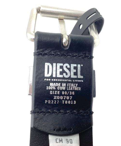 DIESEL（ディーゼル）DIESEL (ディーゼル) レザーベルト ブラックの古着・服飾アイテム