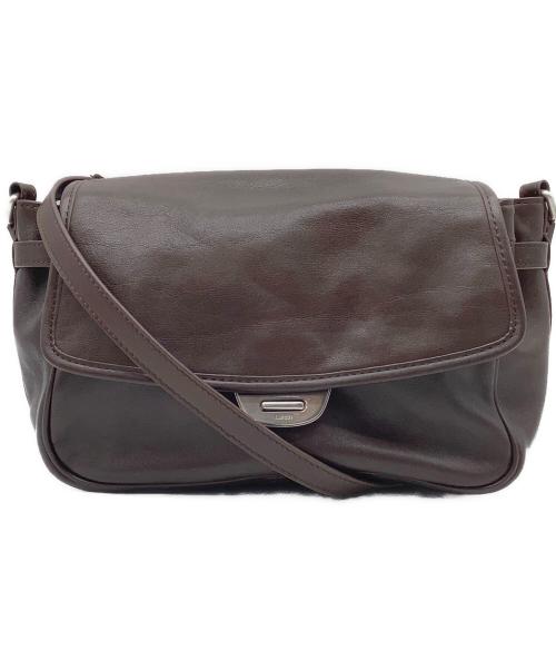 lumen（ー）lumen (ー) レザーショルダーバッグ ブラウンの古着・服飾アイテム