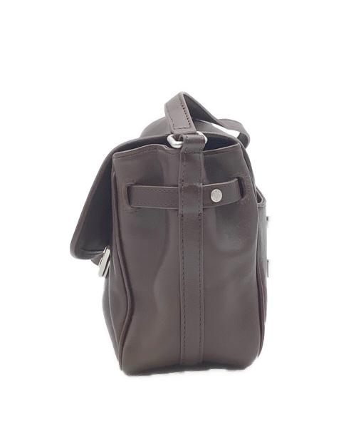 lumen（ー）lumen (ー) レザーショルダーバッグ ブラウンの古着・服飾アイテム