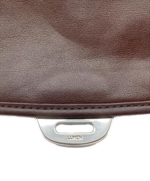 lumen（ー）lumen (ー) レザーショルダーバッグ ブラウンの古着・服飾アイテム
