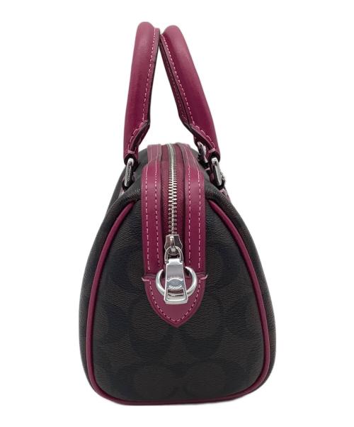 COACH（コーチ）COACH (コーチ) 2WAYバッグ ブラウン×パープルの古着・服飾アイテム