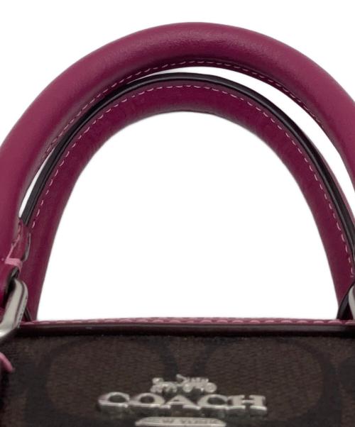 COACH（コーチ）COACH (コーチ) 2WAYバッグ ブラウン×パープルの古着・服飾アイテム