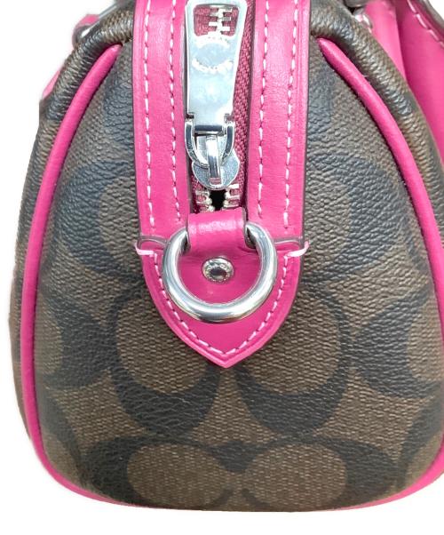 COACH（コーチ）COACH (コーチ) 2WAYバッグ ブラウン×パープルの古着・服飾アイテム