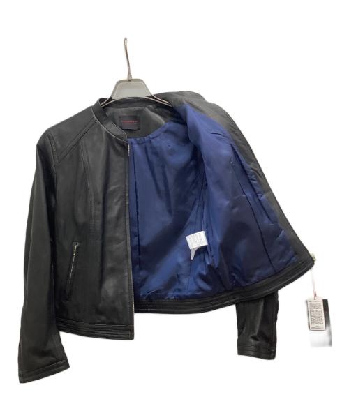 TOMORROW LAND collection（トゥモローランドコレクション）TOMORROW LAND collection (トゥモローランドコレクション) ラムレザー ジップアップブルゾン ブラック サイズ:36の古着・服飾アイテム