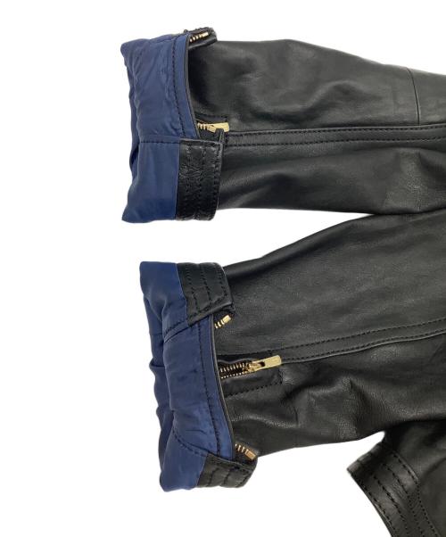 TOMORROW LAND collection（トゥモローランドコレクション）TOMORROW LAND collection (トゥモローランドコレクション) ラムレザー ジップアップブルゾン ブラック サイズ:36の古着・服飾アイテム