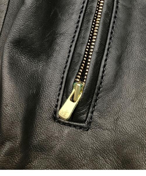TOMORROW LAND collection（トゥモローランドコレクション）TOMORROW LAND collection (トゥモローランドコレクション) ラムレザー ジップアップブルゾン ブラック サイズ:36の古着・服飾アイテム