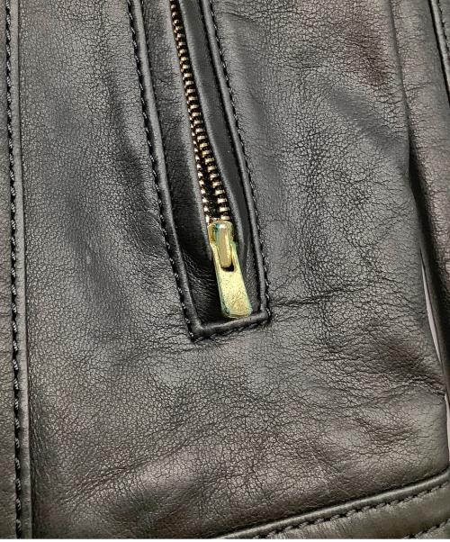 TOMORROW LAND collection（トゥモローランドコレクション）TOMORROW LAND collection (トゥモローランドコレクション) ラムレザー ジップアップブルゾン ブラック サイズ:36の古着・服飾アイテム