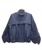 ISSEY MIYAKEイッセイミヤケ）の古着「ジップアップブルゾン」｜ネイビー