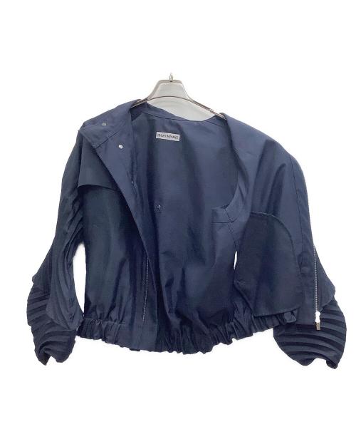 ISSEY MIYAKE（イッセイミヤケ）ISSEY MIYAKE (イッセイミヤケ) ジップアップブルゾン ネイビー サイズ:Freeの古着・服飾アイテム