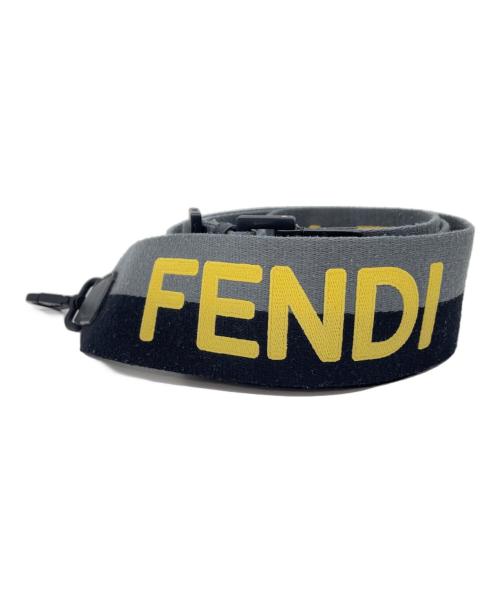 FENDI（フェンディ）FENDI (フェンディ) ショルダーバッグストラップ ブラック×イエローの古着・服飾アイテム
