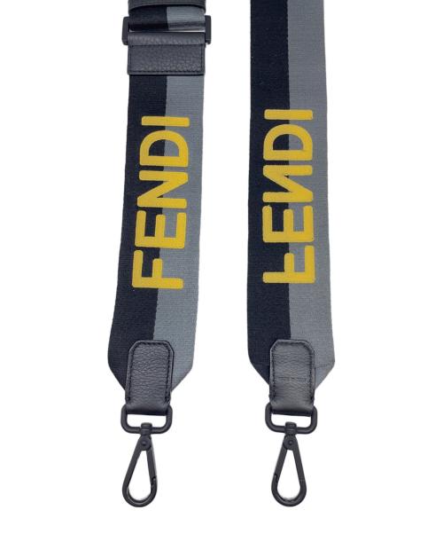 FENDI（フェンディ）FENDI (フェンディ) ショルダーバッグストラップ ブラック×イエローの古着・服飾アイテム