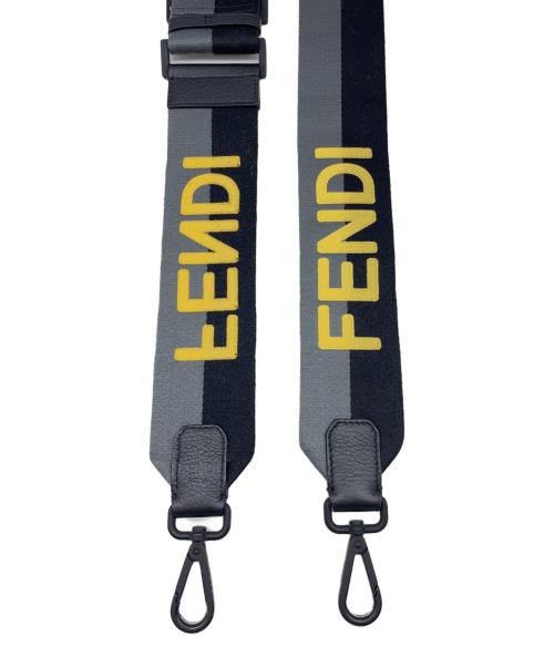 FENDI（フェンディ）FENDI (フェンディ) ショルダーバッグストラップ ブラック×イエローの古着・服飾アイテム