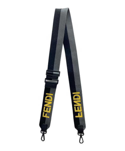 FENDI（フェンディ）FENDI (フェンディ) ショルダーバッグストラップ ブラック×イエローの古着・服飾アイテム