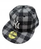 New Eraニューエラ）の古着「59FIFTY NY YANKEES」｜グレー