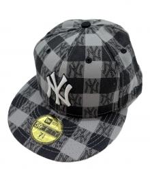 New Era（ニューエラ）の古着「59FIFTY NY YANKEES」｜グレー