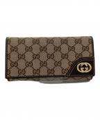 GUCCIグッチ）の古着「3つ折り財布」｜ベージュ