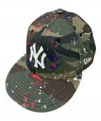 New Eraニューエラ）の古着「59FIFTY NY YANKEES camouflage」｜グリーン