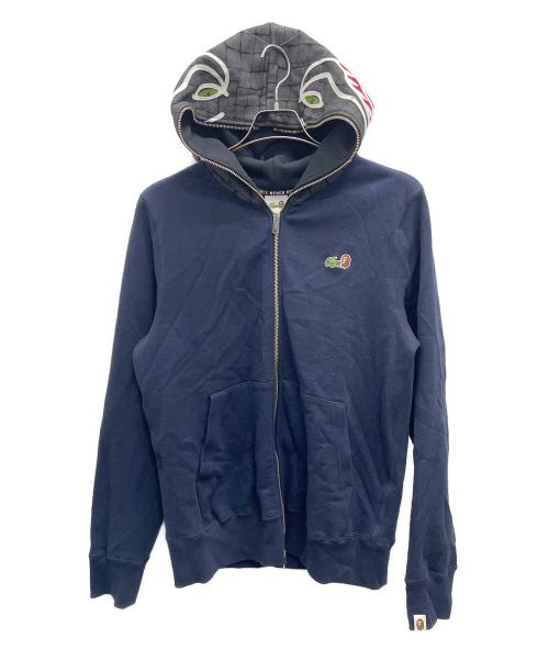 LACOSTE（ラコステ）LACOSTE (ラコステ) A BATHING APE (アベイシングエイプ) ジップパーカー ネイビー サイズ:3の古着・服飾アイテム