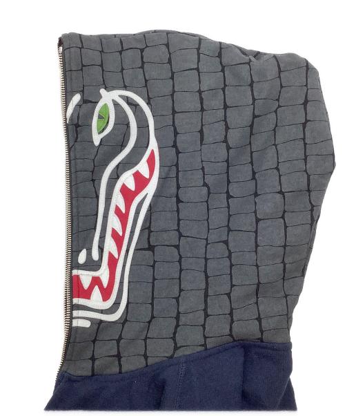 LACOSTE（ラコステ）LACOSTE (ラコステ) A BATHING APE (アベイシングエイプ) ジップパーカー ネイビー サイズ:3の古着・服飾アイテム