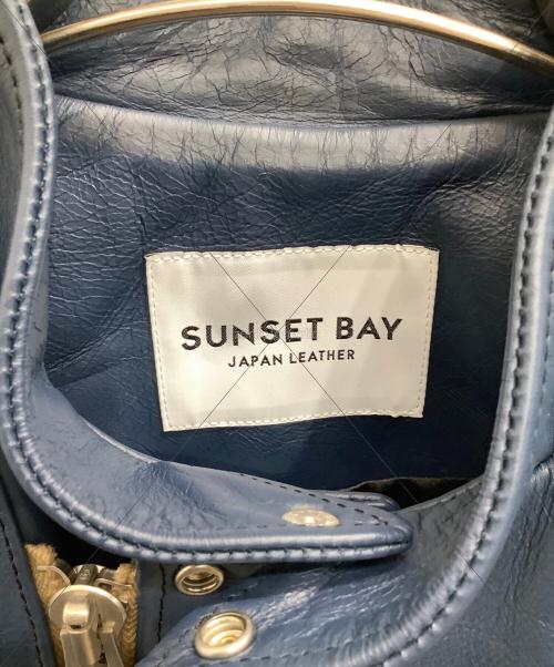 SUNSET BAY（サンセット ベイ）SUNSET BAY (サンセット ベイ) レザージャケット ブルー サイズ:3の古着・服飾アイテム