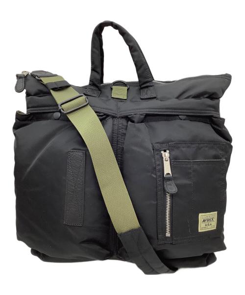 AVIREX（アヴィレックス）AVIREX (アヴィレックス) ナイロンミディアムヘルメットバッグ ブラックの古着・服飾アイテム