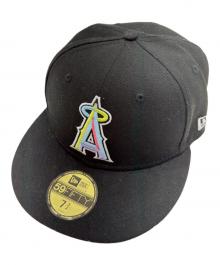 New Era（ニューエラ）の古着「59FIFTY LOS ANGELES ANGELS WORLD SERIES 2002」｜ブラック