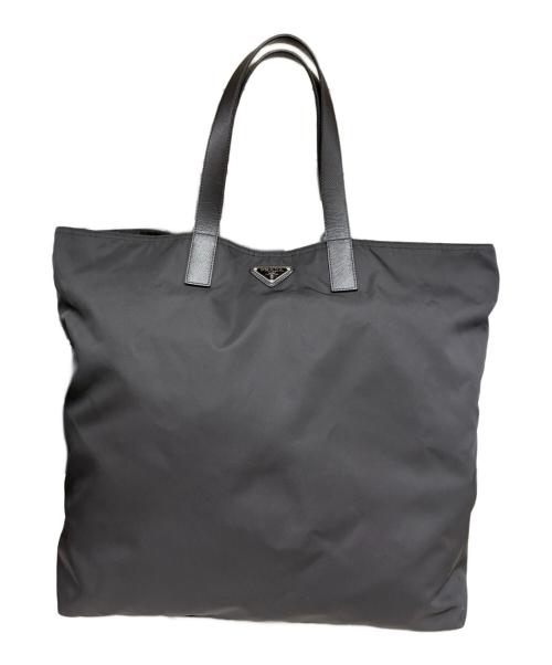 PRADA（プラダ）PRADA (プラダ) ナイロントートバッグ ブラックの古着・服飾アイテム