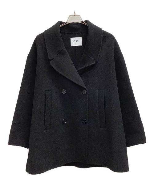 evernavy（エバーネイビー）evernavy (エバーネイビー) Pコート ブラック サイズ:Ｍの古着・服飾アイテム