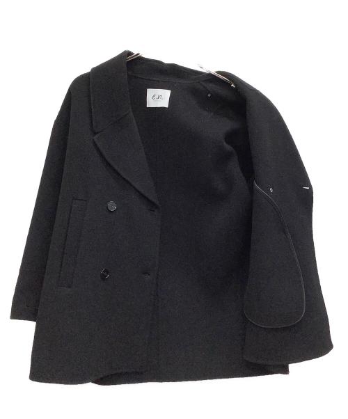 evernavy（エバーネイビー）evernavy (エバーネイビー) Pコート ブラック サイズ:Ｍの古着・服飾アイテム