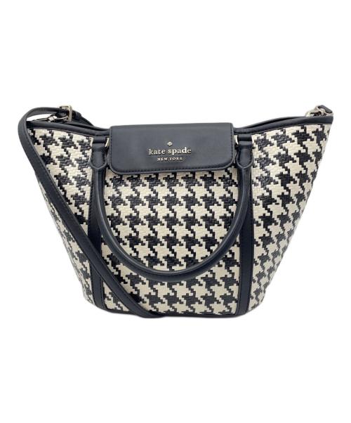 Kate Spade（ケイトスペード）Kate Spade (ケイトスペード) 2WAYバッグ ブラック×ホワイトの古着・服飾アイテム