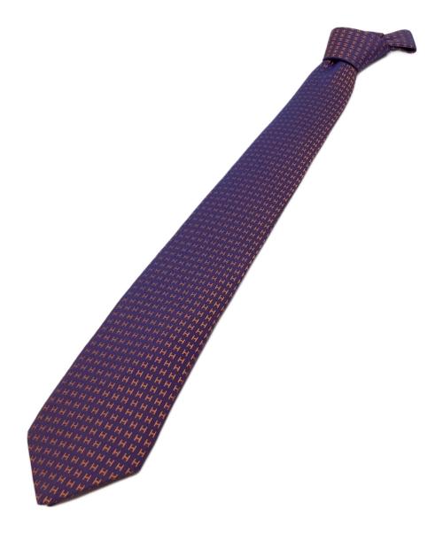 HERMES（エルメス）HERMES (エルメス) Hロゴネクタイ パープル サイズ:不明の古着・服飾アイテム